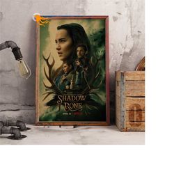 shadow and bone retro poster, kraft paper print,