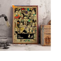 the office retro poster, kraft paper print, tv