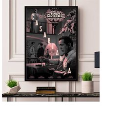 casablanca poster framed/unframed a5 a4 a3 a2 a1