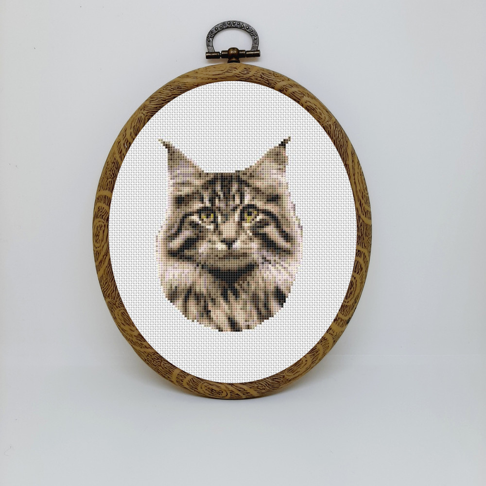 Norwegian Forest Cat Pattern Pdf Cross Stitch Pets Easy Embroidery DIY Art 22 2