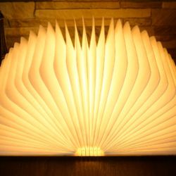 Turning And Folding LED Wood Grain Book Light