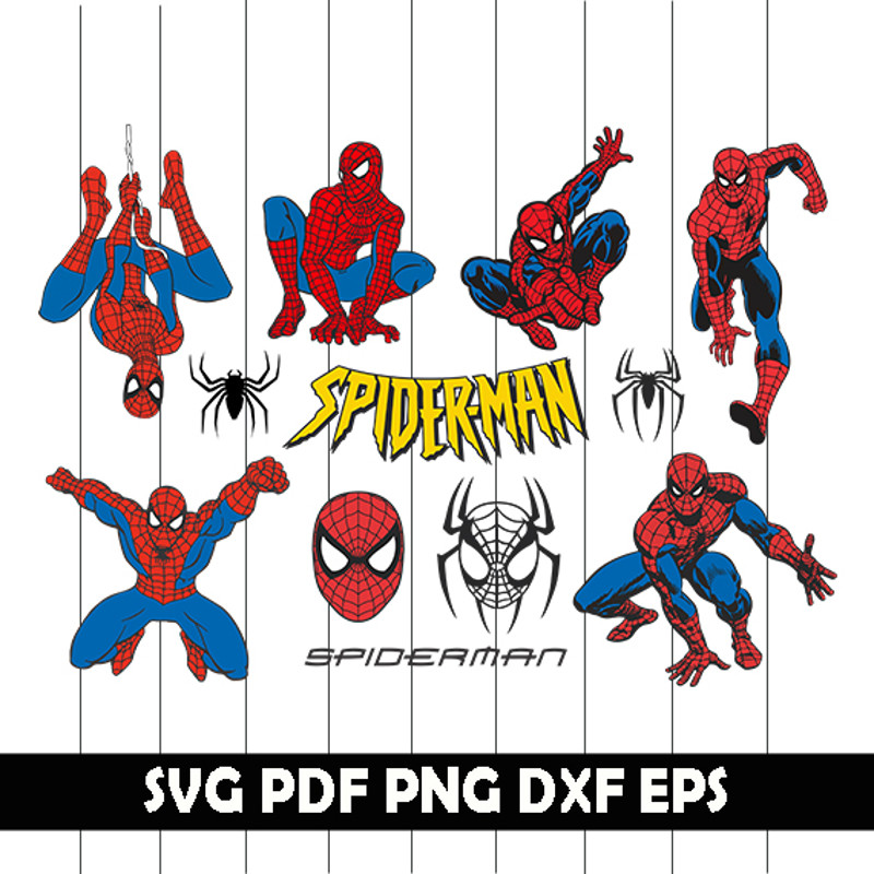 Spiderman SVG bundle, Spiderman clipart, cutfiles, dxf, eps, png files.jpg