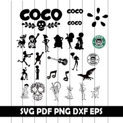 Coco Svg, Coco Clipart, Coco Png, Coco Eps, Coco Cricut, Coco Halloween Svg, Coco