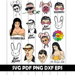bad bunny svg, bad bunny vector, bad bunny cutfile, bad bunny vector, bad bunny png, bad bunny eps, bad bunny dxf, bunny