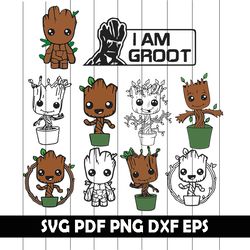 Baby Groot SVG, Baby Groot Clipart, Baby Groot Vector, Baby Groot Eps, Baby Groot Dxf, Baby Groot Png, BabyGroot Cutfile