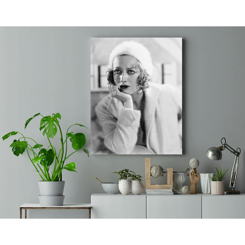 Joan Crawford, Famous Actress Movie Star, Vintage Black & White Retro Photograph, Hollywood Canvas Art, Actor Wall Art Famous Woman Painting 4.jpg