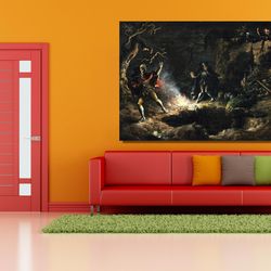 john quidor the money diggers painting art, john quidor the money diggers poster, john quidor the money diggers wall art