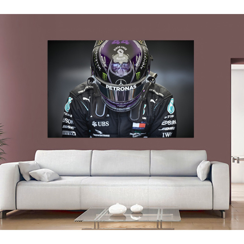 Lewis Hamilton Canvas, Hamilton Helmet Poster, Lewis Hamilton Wall Art, Formula 1 Wall Art, Helmet Painting, Hamilton Fan Gift, F1 Fan Gifts.jpg