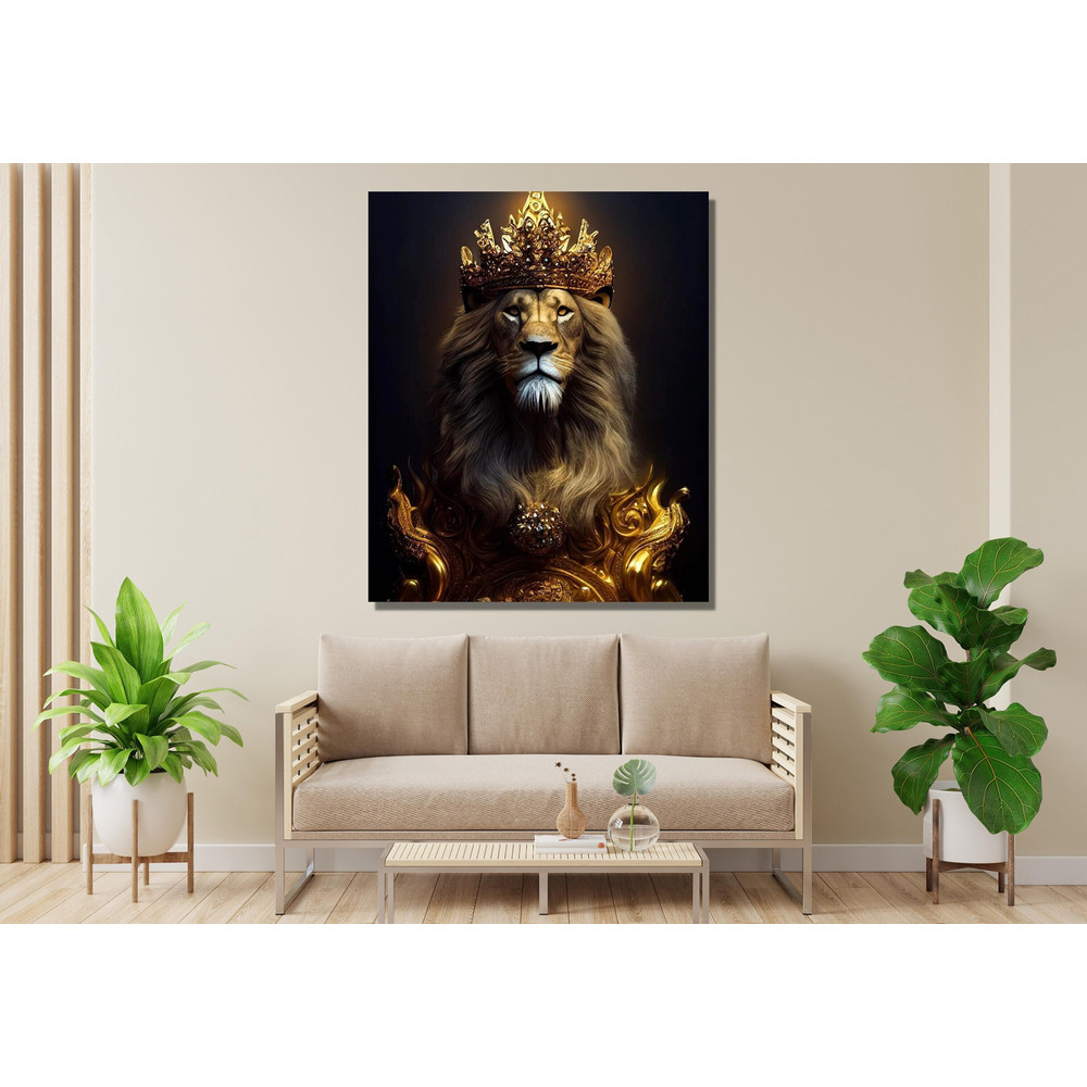 Lion Poster Print, Lion Canvas Home Decor, Lion Wall Art, Lion Painting Art, Lion King Poster, Lion King Wall Art, Animals King Poster Print.jpg