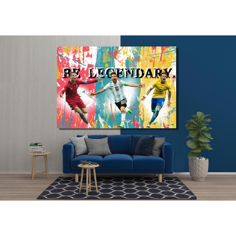 Lionel Messi Poster, Cristiano Ronaldo Poster, Neymar Jr. Poster, Football Legends Poster, Soccer idols Poster, ready To hang, Sports icons.jpg