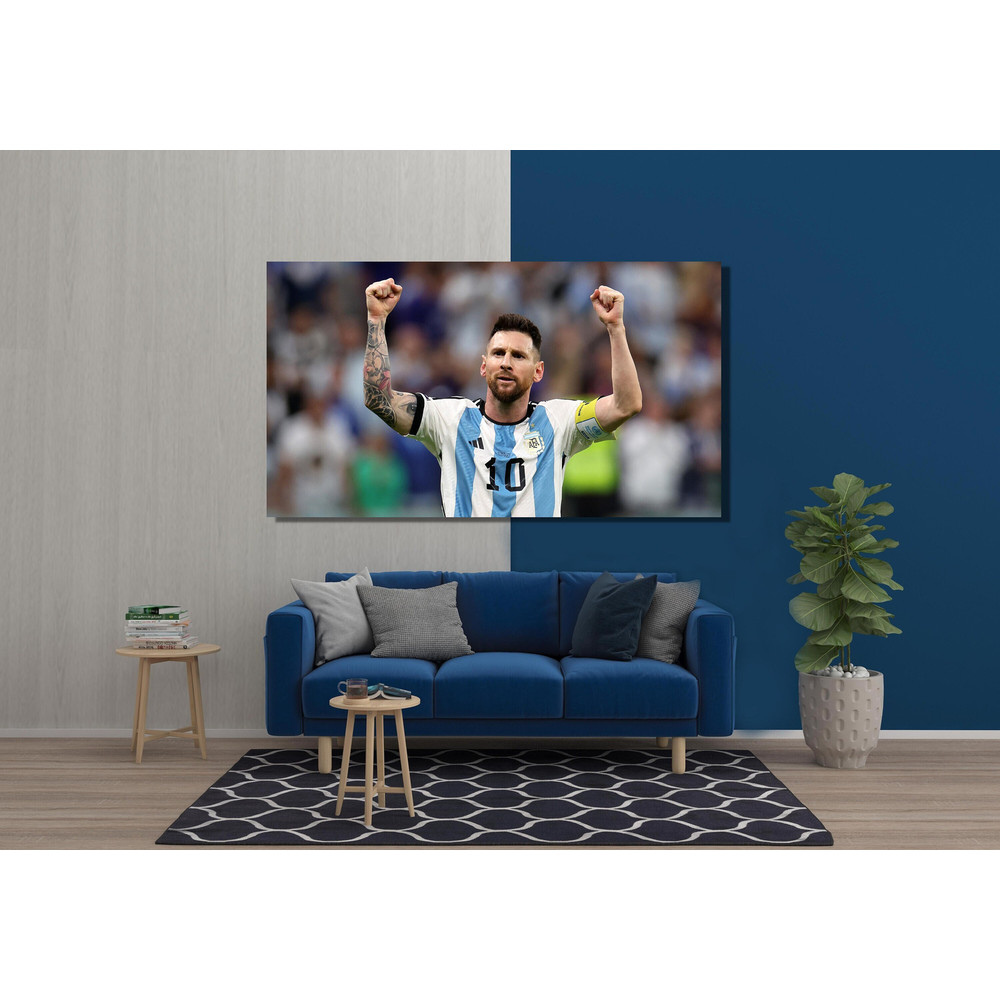 Lionel Messi Print Canvas Wall Art Poster Champion Messi Art World Cup 2022 Print Art Argentina And Barcelona Legend Print Art Gift For Him.jpg
