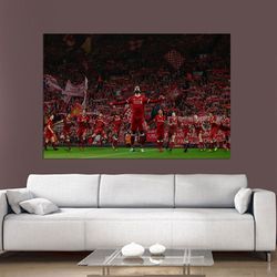 liverpool wall decor, m.salah canvas, s.mane painting, r.firmino poster, red phoenix poster, liverpool footballer prints