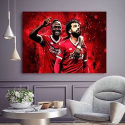 liverpool wall decor, m.salah canvas,sadio mane print, liverpoll poster, red phoenix poster, liverpool footballer prints