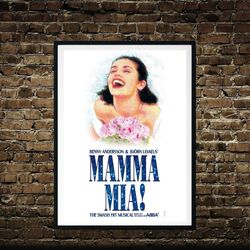 mamma mia musical theatre poster, mamma miamusical canvas art , wall decors, home decor, musical theatre, wall art print