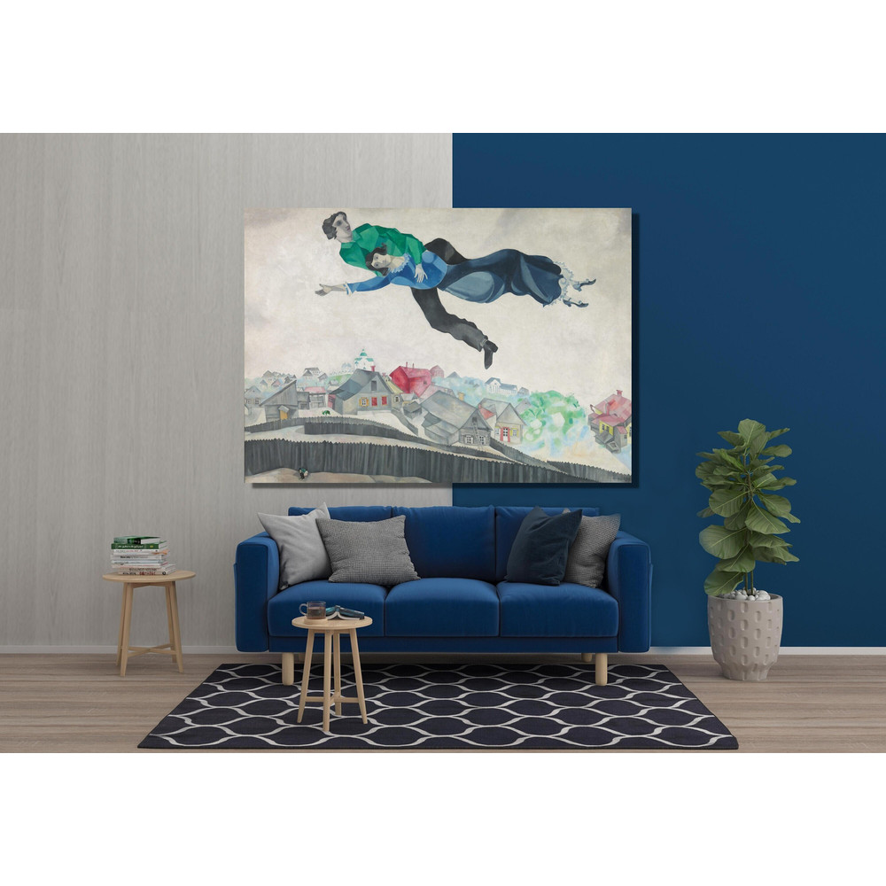 Marc Chagall Poster Print Canvas, Marc Chagall Flying People Painting, Marc Chagall Exhibition Poster, Museum Wall Art, Spiritual Wall Art.jpg