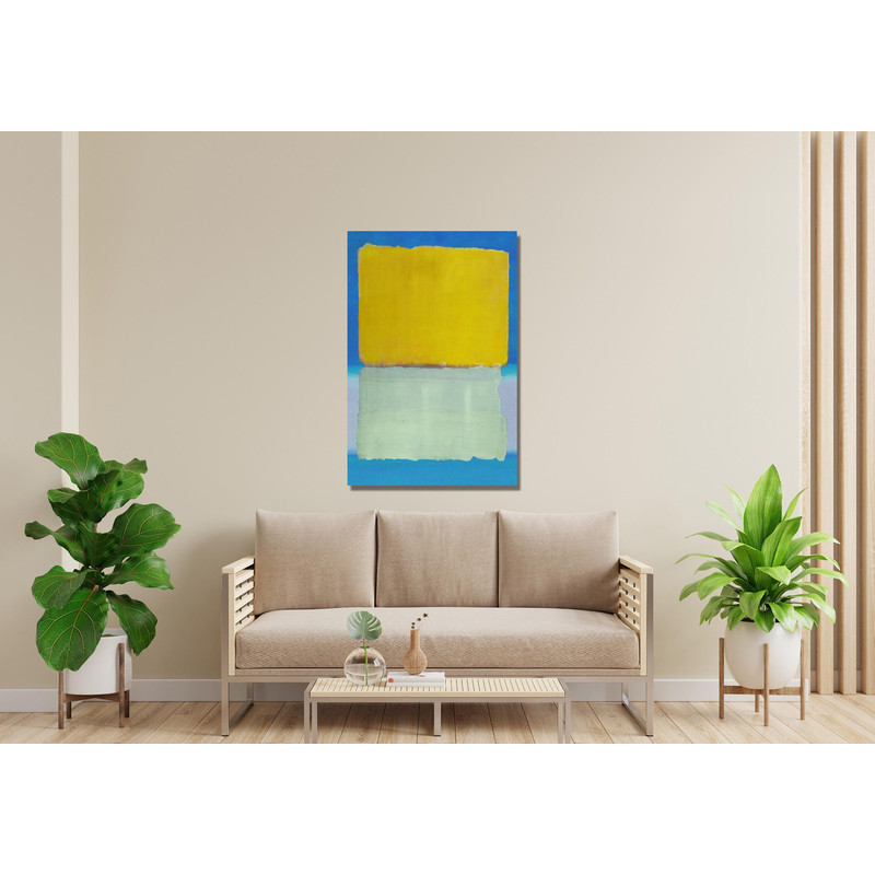 Mark Rothko Blue And White And Yellow Poster, Rothko Reproduction Artwork, Mark Rothko Painting,Rothko Museum Exhibition, Extra Large Canvas.jpg