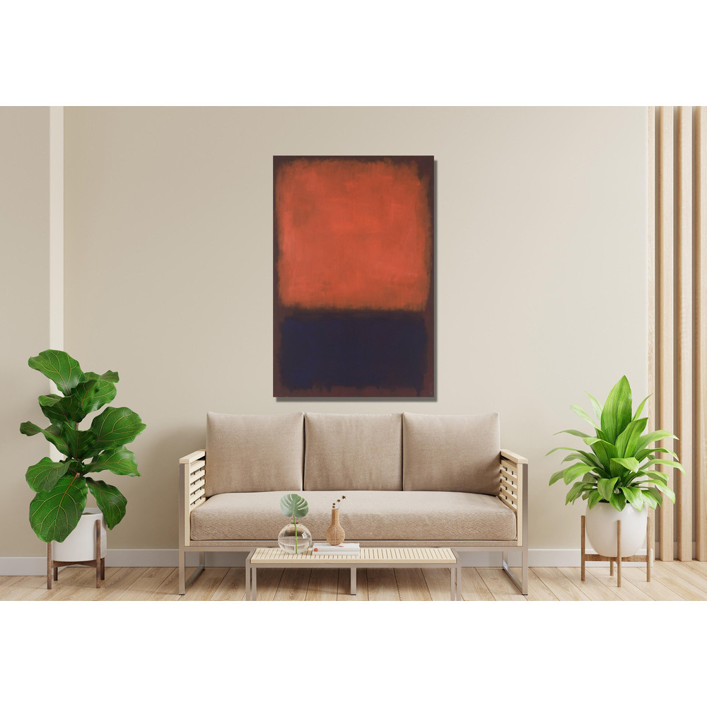 Mark Rothko Brown And Navy Blue Painting Print, Mark Rothko Painting, Rothko Reproduction, Mark Rothko Museum Exhibition, Extra Large Canvas.jpg