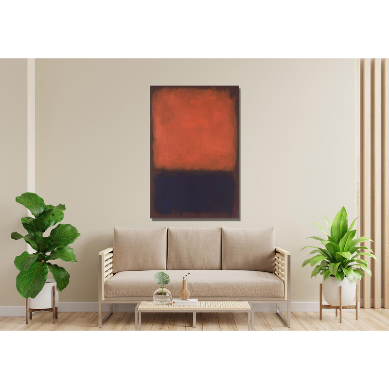 Mark Rothko Brown And Navy Blue Painting Print, Mark Rothko Painting, Rothko Reproduction, Mark Rothko Museum Exhibition, Extra Large Canvas.jpg
