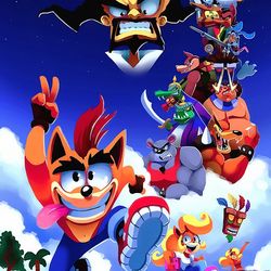 crash bandicoot n. sane trilogy video game poster