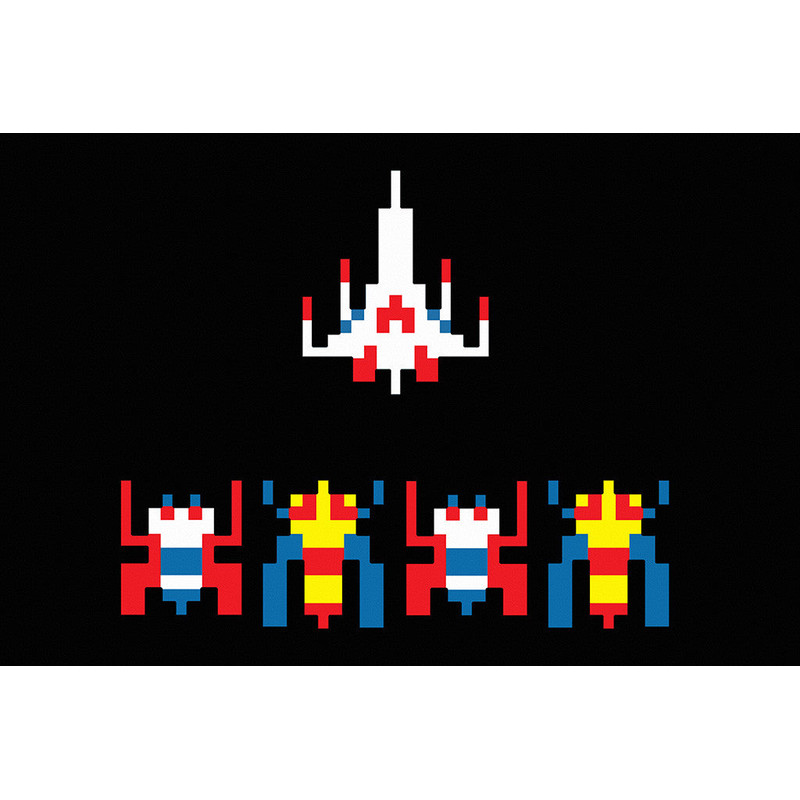 Galaga Old Classic Retro Game Poster 1.jpg