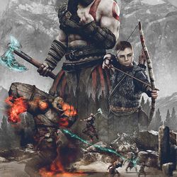 god of war game 2018 poster 1