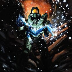 halo 1 2 3 4 game poster