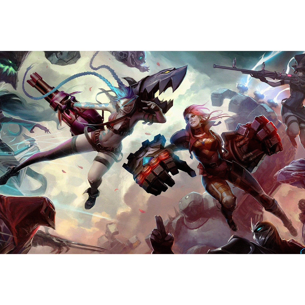 Jinx Vs Vi League of Legends Poster 1.jpg