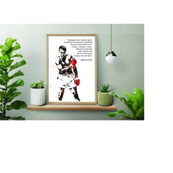 muhammad ali poster, champions aren't made in gyms