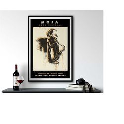 charleston pop culture wall art music poster, african