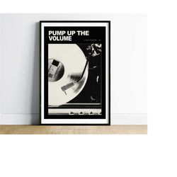 retro wall art printable, vinyl record music poster,