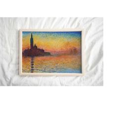 claude monet print, landscape exhibition poster, monet prints,