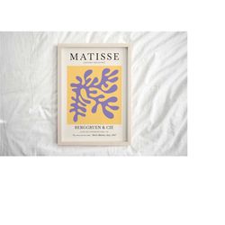 purple henri matisse print, matisse exhibition art poster,