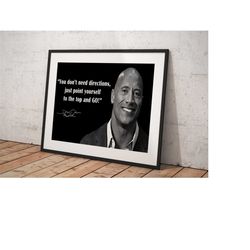 dwayne johnson, the rock wall art poster framed,