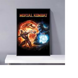 mortal kombat ix gaming poster fight dragon,