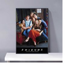friends tv show poster, friends on couch at