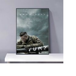 fury brad pitt movie poster pvc package waterproof