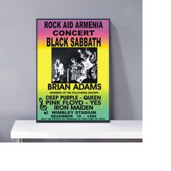 vintage rock band poster black sabbath rock band