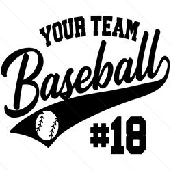 your team baseball 18 svg, mlb baseball svg