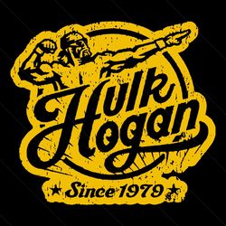wrestler logo since 1979 svg, hulk hogan svg