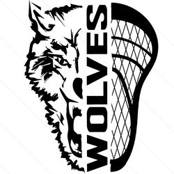 half wolves half lacrosse svg, sport svg