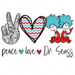 peace love dr seuss cat in the hat svg files for cricut