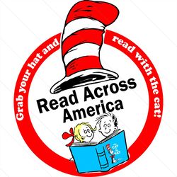 read across america cat in hat svg digital files