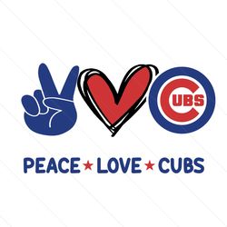 peace love cubs svg, sport svg, chicago cubs, cubs svg, cubs baseball, chicago baseball, baseball svg, cubs mlb, mlb svg