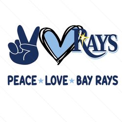 peace love bay rays svg, sport svg, tampa bay rays svg, rays svg, tb rays svg, rays baseball, tampa bay baseball, baseba