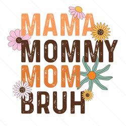 retro floral mama mommy mom brush png