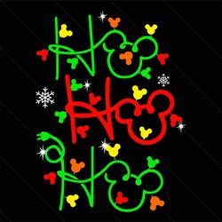 ho ho ho mickey svg, christmas svg, mickey head svg, mickey fairy lights svg, fairy lights svg, mickey mouse, mickey svg
