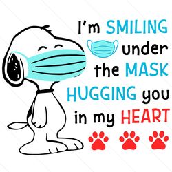 snoopy im smiling under the mask svg, christmas svg, merry christmas, xmas svg, christmas 2020, quarantine christmas, hu