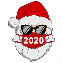santa with face mask 2020, christmas svg, christmas 2020, xmas svg, santa svg, santa claus svg, face mask 2020, 2020 qua