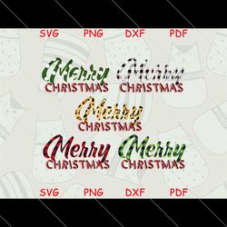 merry christmas text bundle, christmas svg, xmas svg, merry christmas, merry xmas, christmas plaid word, plaid pattern,