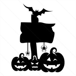 pumpkin smile bat and spider svg, halloween svg, halloween pumpkin svg